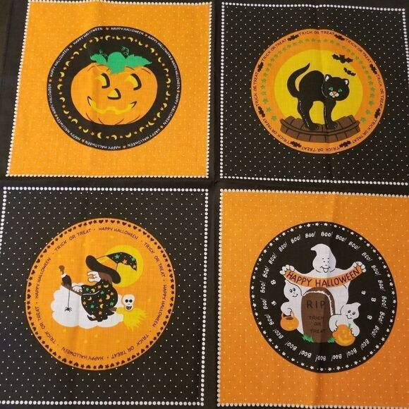 VINTAGE HALLOWEEN BANDANA  - Picture 1 of 7